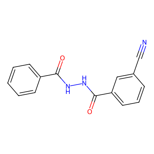 N'-benzoyl-3-cyanobenzohydrazide structure