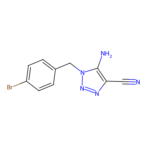 5-Amino-1-(4-bromobenzyl)-1H-1,2,3-triazole-4-carbonitrile structure