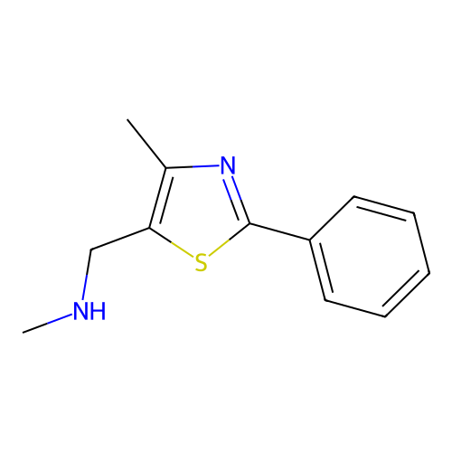 N,4-Dimethyl-2-phenyl-5-thiazolemethanamine structure