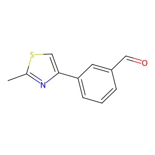 3-(2-Methyl-1,3-thiazol-4-yl)benzaldehyde structure