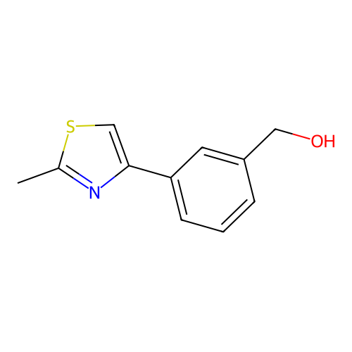 [3-(2-Methyl-1,3-thiazol-4-yl)phenyl]methanol structure