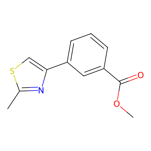 Methyl 3-(2-methyl-1,3-thiazol-4-yl)benzoate structure
