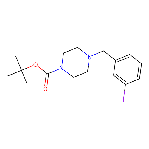 Tert-butyl 4-[(3-iodophenyl)methyl]piperazine-1-carboxylate structure