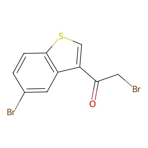 2-Bromo-1-(5-bromo-1-benzothiophen-3-yl)ethanone structure