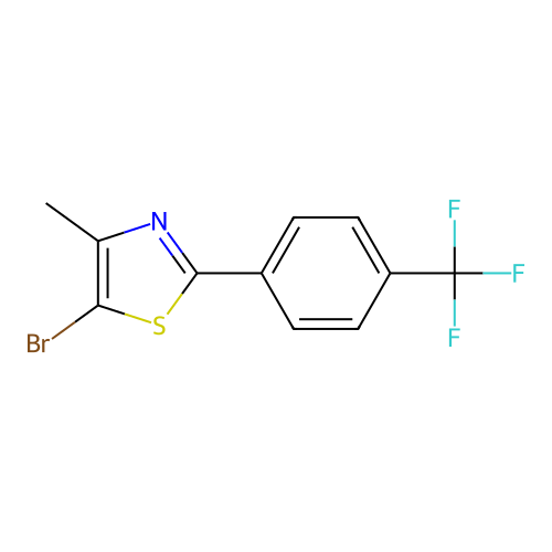 5-Bromo-4-methyl-2-[4-(trifluoromethyl)phenyl]-1,3-thiazole structure