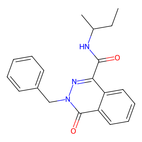 3-benzyl-N-butan-2-yl-4-oxophthalazine-1-carboxamide structure