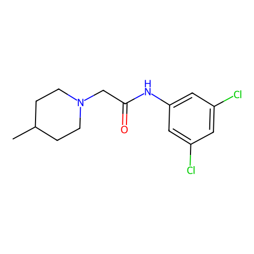 N-(3,5-dichlorophenyl)-2-(4-methylpiperidin-1-yl)acetamide structure
