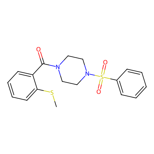 [2-(Methylsulfanyl)phenyl][4-(phenylsulfonyl)piperazin-1-yl]methanone structure