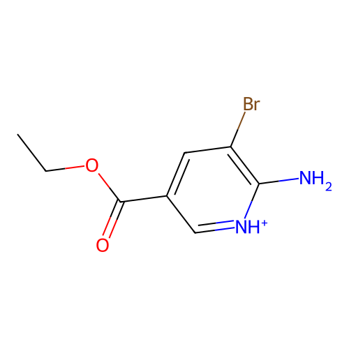 Ethyl 6-amino-5-bromopyridin-1-ium-3-carboxylate structure