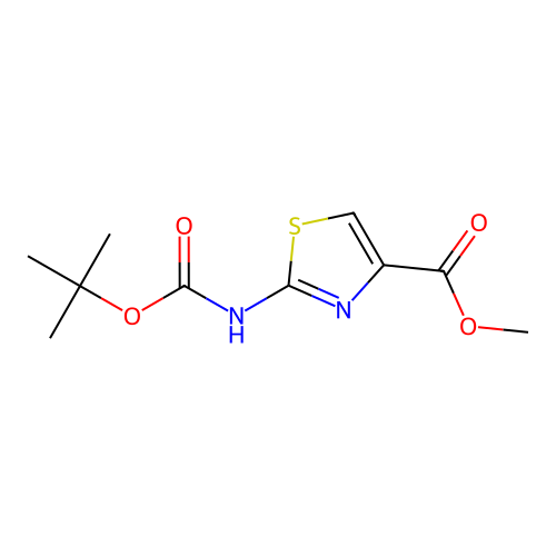 Methyl 2-Boc-aminothiazole-4-carboxylate structure