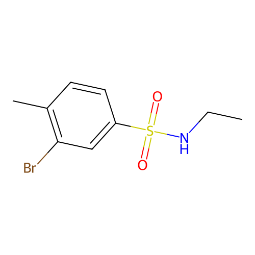 N-Ethyl 3-bromo-4-methylbenzenesulfonamide structure