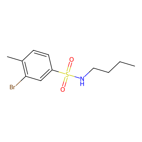 N-Butyl 3-bromo-4-methylbenzenesulfonamide structure