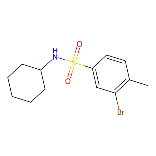 N-Cyclohexyl 3-bromo-4-methylbenzenesulfonamide structure