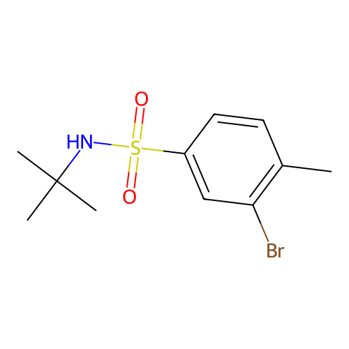 N-T-Butyl 3-bromo-4-methylbenzenesulfonamide structure