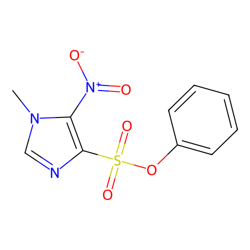 Phenyl 1-methyl-5-nitro-1H-imidazole-4-sulfonate structure