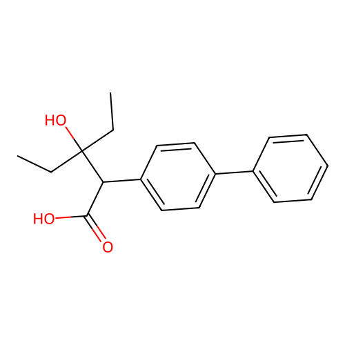 2-((1,1'-Biphenyl)-4-yl)-3-ethyl-3-hydroxypentanoic acid structure