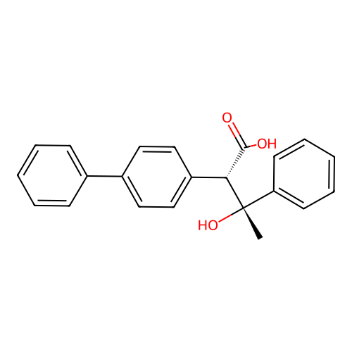 (1,1'-Biphenyl)-4-acetic acid, alpha-(1-hydroxy-1-phenylethyl)-, (R*,S*)-(+)- structure