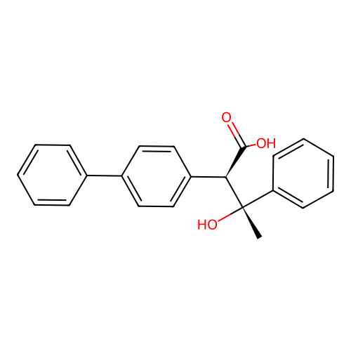 (1,1'-Biphenyl)-4-acetic acid, alpha-(1-hydroxy-1-phenylethyl)-, (R*,R*)-(+-)- structure