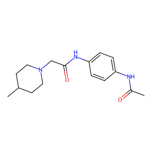 N-(4-acetamidophenyl)-2-(4-methylpiperidin-1-yl)acetamide structure