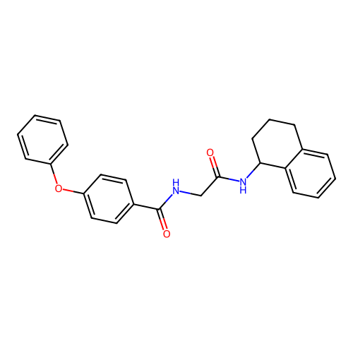 N-(2-Oxo-2-((1,2,3,4-tetrahydronaphthalen-1-yl)amino)ethyl)-4-phenoxybenzamide structure