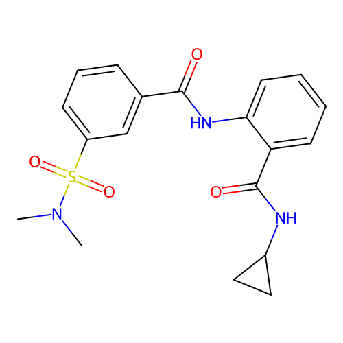 N-cyclopropyl-2-[[3-(dimethylsulfamoyl)benzoyl]amino]benzamide structure