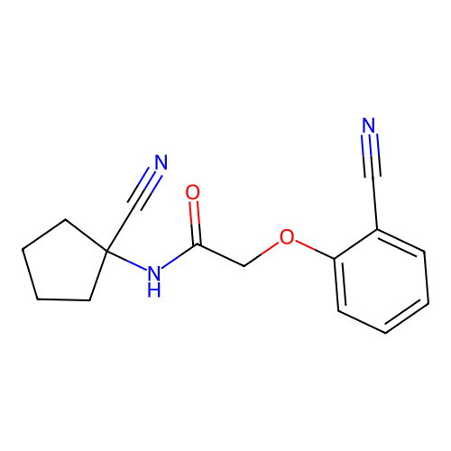 N-(1-cyanocyclopentyl)-2-(2-cyanophenoxy)acetamide structure