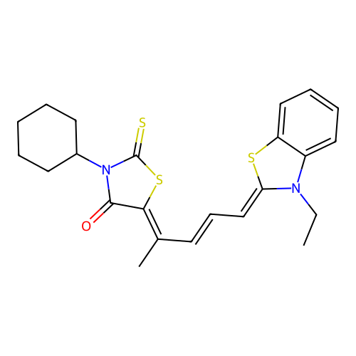 C23H26N2OS3 structure