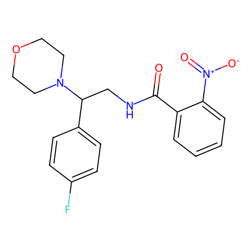 N-[2-(4-fluorophenyl)-2-(morpholin-4-yl)ethyl]-2-nitrobenzamide structure