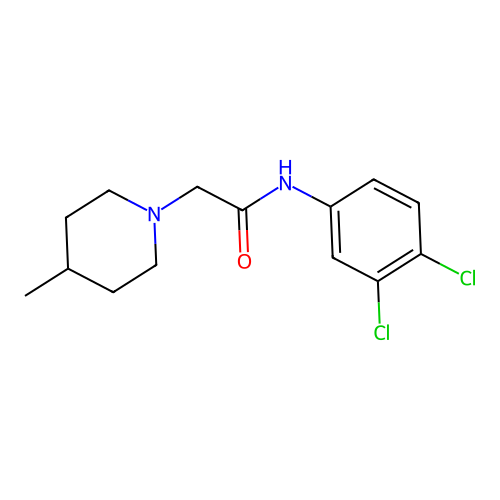 N-(3,4-dichlorophenyl)-2-(4-methyl-1-piperidinyl)acetamide structure