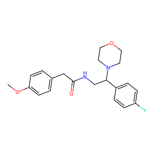 N-(2-(4-fluorophenyl)-2-morpholinoethyl)-2-(4-methoxyphenyl)acetamide structure