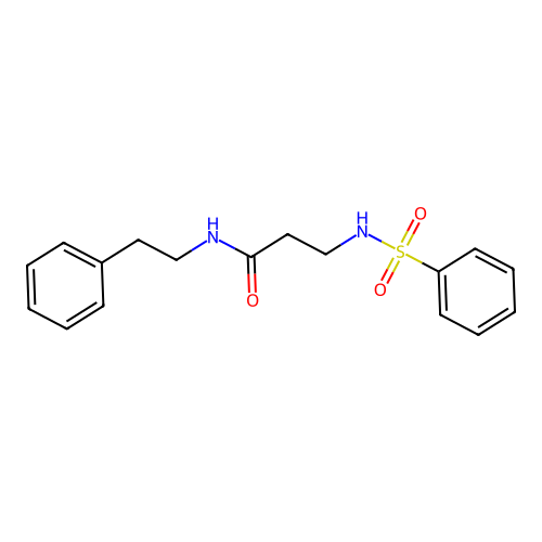N-(2-phenylethyl)-N~3~-(phenylsulfonyl)-beta-alaninamide structure