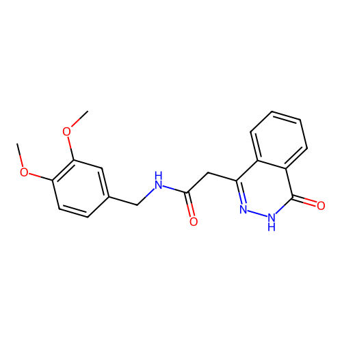 N-(3,4-dimethoxybenzyl)-2-(4-hydroxyphthalazin-1-yl)acetamide structure