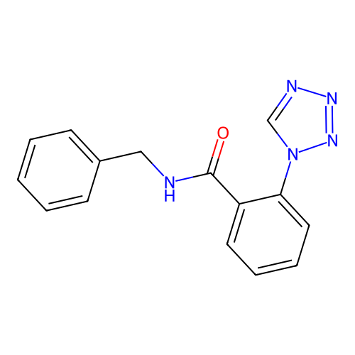 N-benzyl-2-(1H-tetrazol-1-yl)benzamide structure