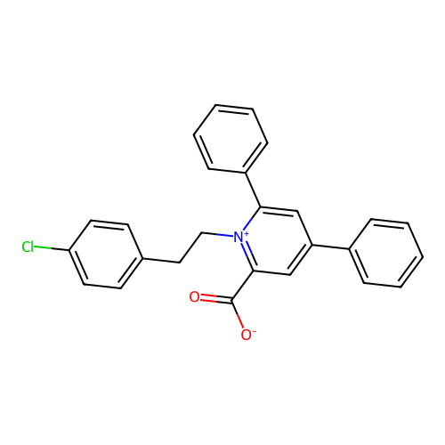 1-[2-(4-Chlorophenyl)ethyl]-4,6-diphenylpyridin-1-ium-2-carboxylate structure