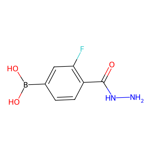 (3-Fluoro-4-(hydrazinecarbonyl)phenyl)boronic acid structure