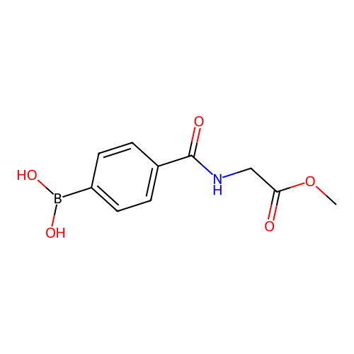 Methyl (4-boronobenzoylamino)acetate structure