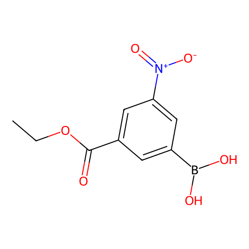 (3-Ethoxycarbonyl-5-nitrophenyl)boronic acid structure