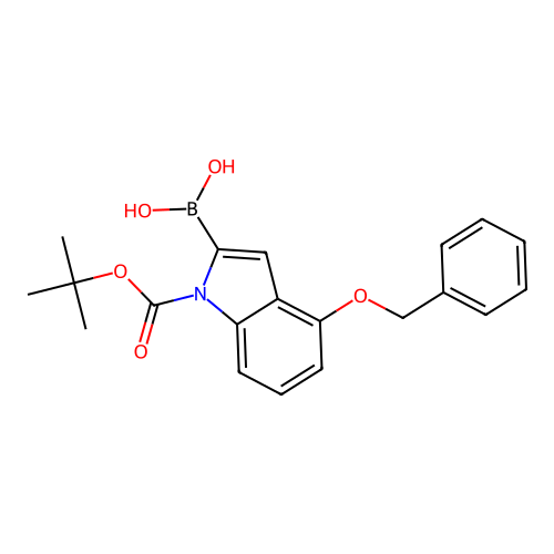 1-(1,1-Dimethylethyl) 2-borono-4-(phenylmethoxy)-1H-indole-1-carboxylate structure