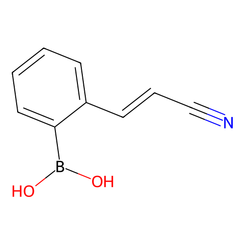 [2-(2-Cyanoethenyl)phenyl]boronic acid structure