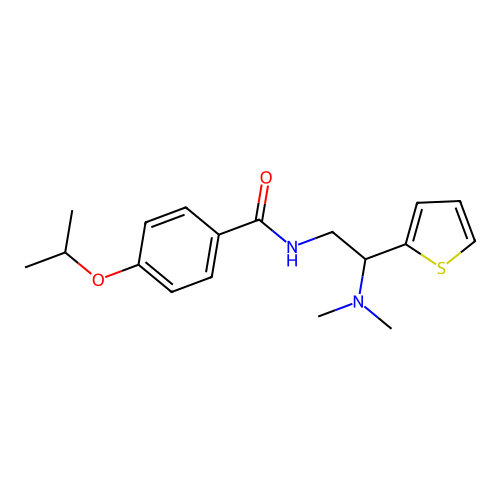 N-(2-(dimethylamino)-2-(thiophen-2-yl)ethyl)-4-isopropoxybenzamide structure