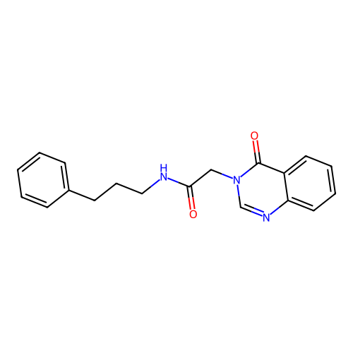 2-(4-oxoquinazolin-3(4H)-yl)-N-(3-phenylpropyl)acetamide structure
