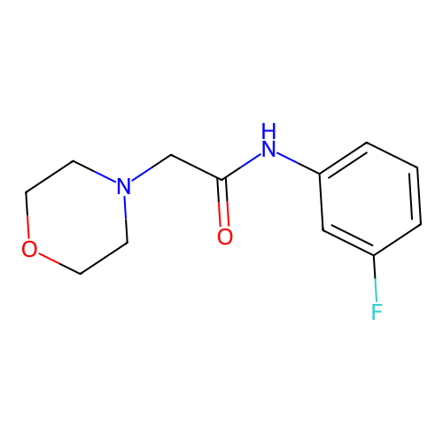 N-(3-fluorophenyl)-2-(morpholin-4-yl)acetamide structure