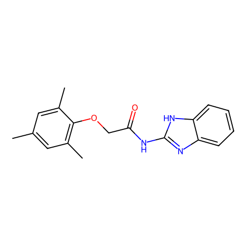 N-(1H-benzimidazol-2-yl)-2-(2,4,6-trimethylphenoxy)acetamide structure