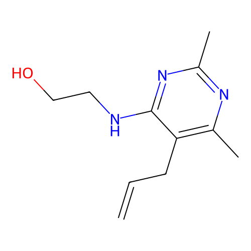 2-[(5-Allyl-2,6-dimethyl-4-pyrimidinyl)amino]ethanol structure