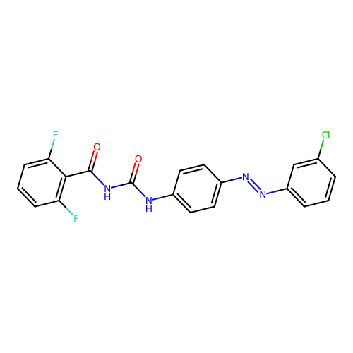 N-({4-[(3-Chlorophenyl)diazenyl]phenyl}carbamoyl)-2,6-difluorobenzamide structure