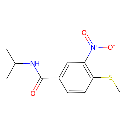 n-Isopropyl-4-(methylthio)-3-nitrobenzamide structure