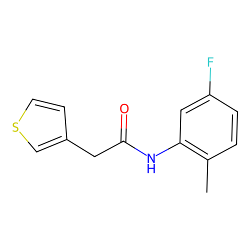 N-(5-fluoro-2-methylphenyl)-2-thiophen-3-ylacetamide structure