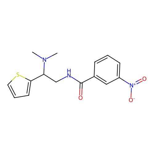 N-[2-(dimethylamino)-2-(thiophen-2-yl)ethyl]-3-nitrobenzamide structure