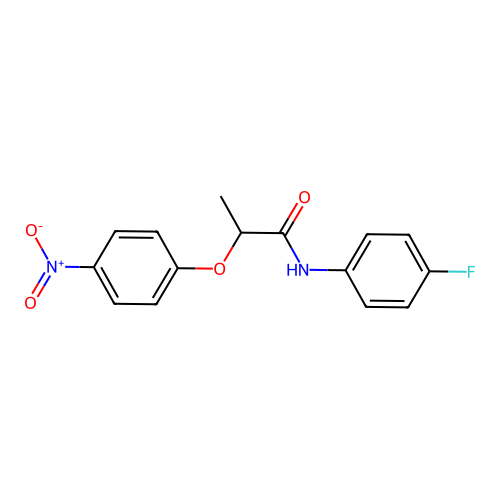 N-(4-fluorophenyl)-2-(4-nitrophenoxy)propanamide structure