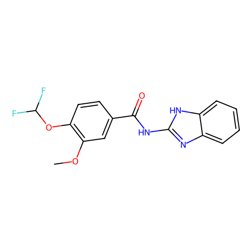N-(1H-benzimidazol-2-yl)-4-(difluoromethoxy)-3-methoxybenzamide structure